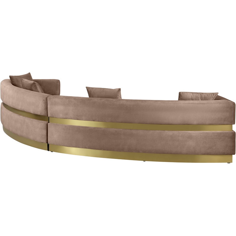 Meridian Furniture Belsa Brown Velvet 2pc. Sectional