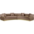 Meridian Furniture Belsa Brown Velvet 2pc. Sectional