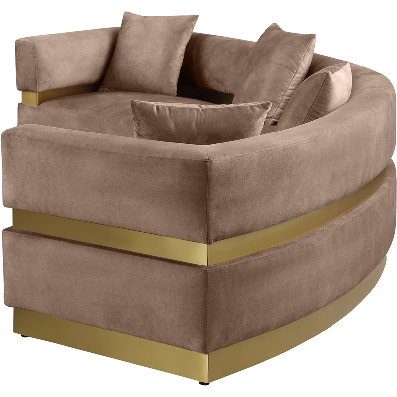 Meridian Furniture Belsa Brown Velvet 2pc. Sectional