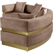Meridian Furniture Belsa Brown Velvet 2pc. Sectional