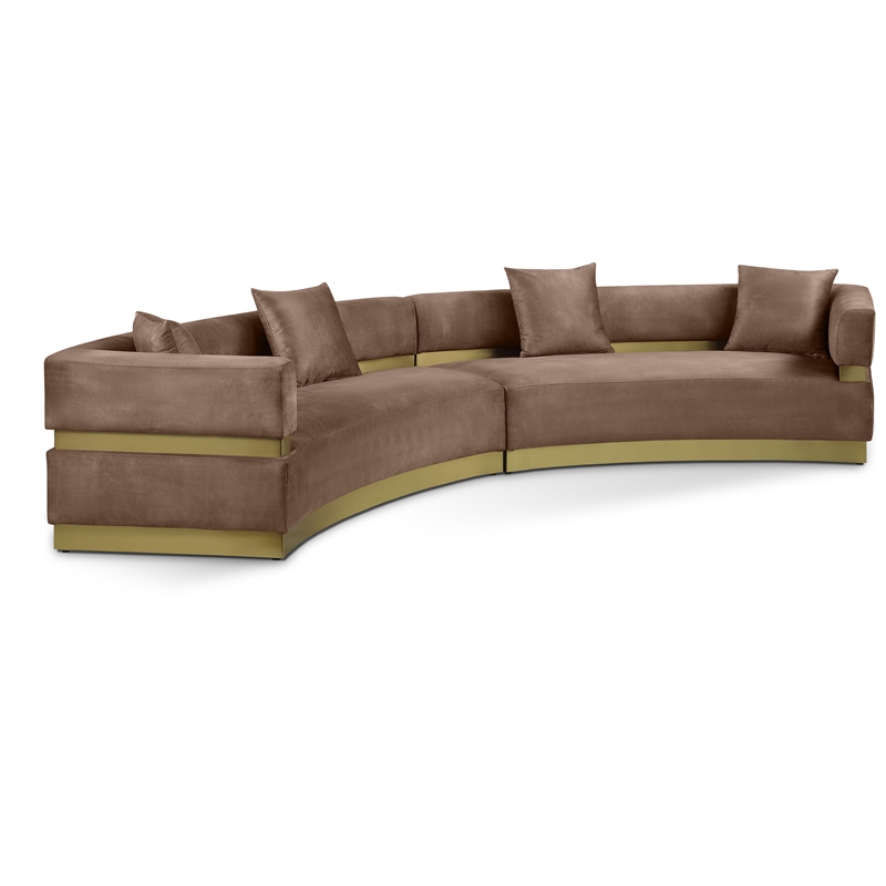 Meridian Furniture Belsa Brown Velvet 2pc. Sectional