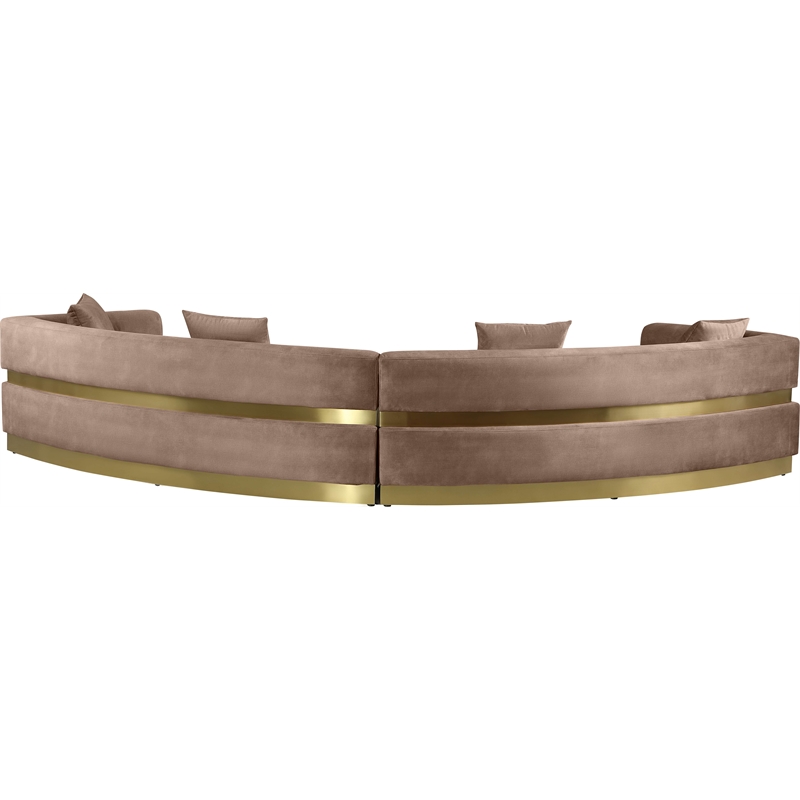 Meridian Furniture Belsa Brown Velvet 2pc. Sectional