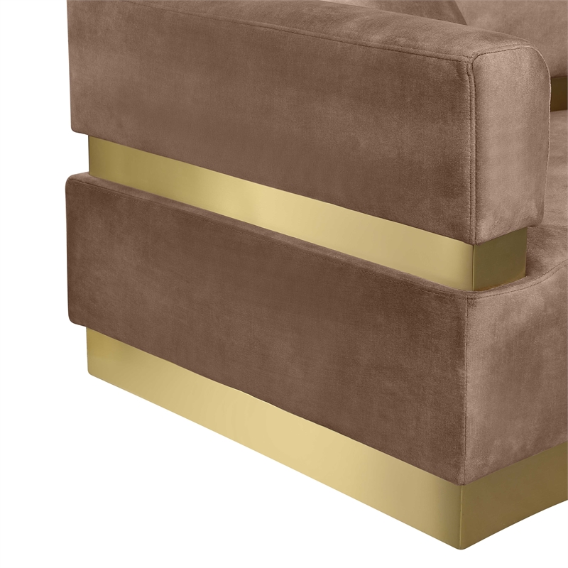 Meridian Furniture Belsa Brown Velvet 2pc. Sectional