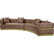 Meridian Furniture Belsa Brown Velvet 2pc. Sectional