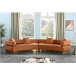 Meridian Furniture Belsa Cognac Velvet 2pc. Sectional