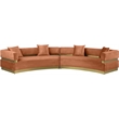 Meridian Furniture Belsa Cognac Velvet 2pc. Sectional