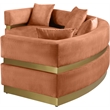 Meridian Furniture Belsa Cognac Velvet 2pc. Sectional