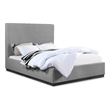 Meridian Furniture Alfie Grey Linen Textured Fabric Full Bed