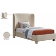 Meridian Furniture Penny Beige Fabric Twin Bed