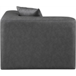 Meridian Furniture Cube Charcoal Grey Vegan Leather Corner Chair