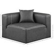 Meridian Furniture Cube Charcoal Grey Vegan Leather Corner Chair
