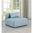 Meridian Furniture Cube Light Blue Vegan Leather Armless Chair