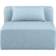 Meridian Furniture Cube Light Blue Vegan Leather Armless Chair
