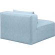 Meridian Furniture Cube Light Blue Vegan Leather Armless Chair