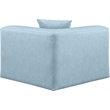 Meridian Furniture Cube Light Blue Vegan Leather Corner Chair