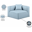 Meridian Furniture Cube Light Blue Vegan Leather Corner Chair