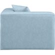 Meridian Furniture Cube Light Blue Vegan Leather Corner Chair