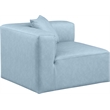 Meridian Furniture Cube Light Blue Vegan Leather Corner Chair