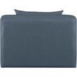 Meridian Furniture Cube Navy Blue Vegan Leather Armless Chair