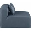 Meridian Furniture Cube Navy Blue Vegan Leather Armless Chair