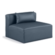 Meridian Furniture Cube Navy Blue Vegan Leather Armless Chair