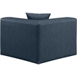 Meridian Furniture Cube Navy Blue Vegan Leather Corner Chair