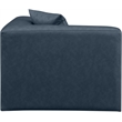 Meridian Furniture Cube Navy Blue Vegan Leather Corner Chair