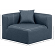 Meridian Furniture Cube Navy Blue Vegan Leather Corner Chair