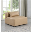 Meridian Furniture Cube Tan Vegan Leather Armless Chair