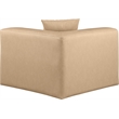 Meridian Furniture Cube Tan Vegan Leather Corner Chair