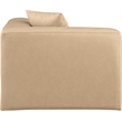 Meridian Furniture Cube Tan Vegan Leather Corner Chair