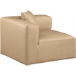 Meridian Furniture Cube Tan Vegan Leather Corner Chair