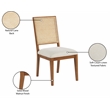 Meridian Furniture Butterfly Cream Linen Textured Fabric Dining Chair (Set of 2)
