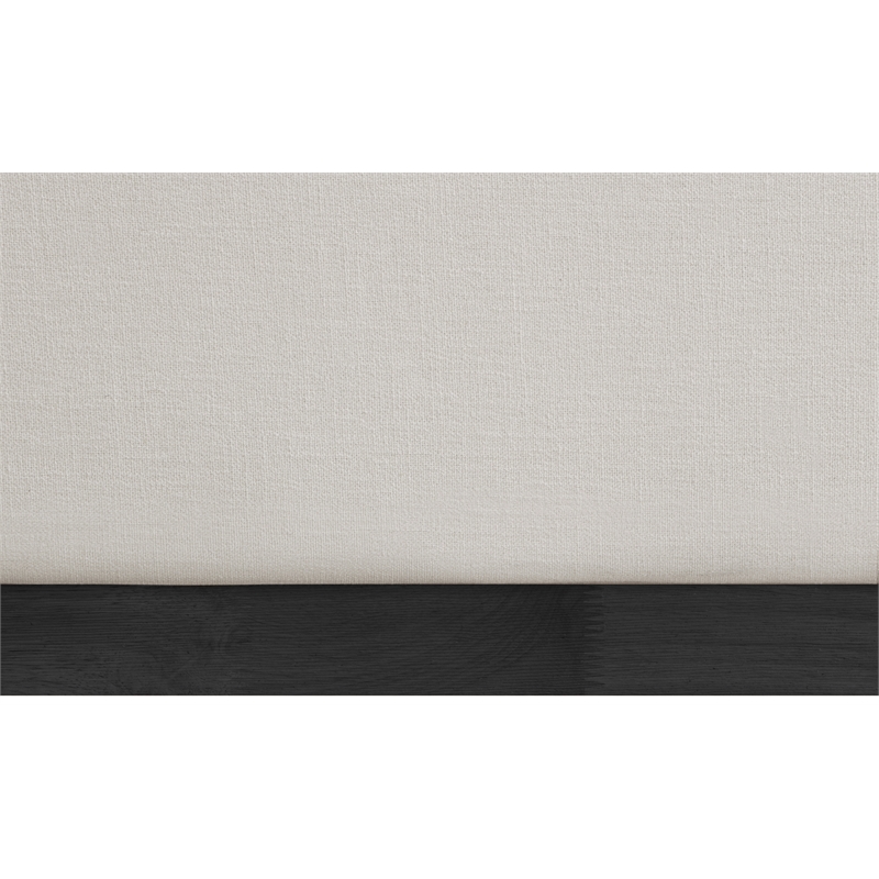 Meridian Furniture Flynn Beige Linen Textured Fabric Queen Bed