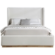 Meridian Furniture Flynn Cream Linen Textured Fabric King Bed