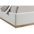 Meridian Furniture Flynn Cream Linen Textured Fabric King Bed
