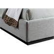 Meridian Furniture Flynn Grey Linen Textured Fabric Twin Bed