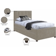 Meridian Furniture Hudson Beige Vegan Leather Twin Trundle Bed