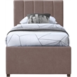 Meridian Furniture Hudson Brown Vegan Leather Twin Trundle Bed