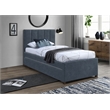 Meridian Furniture Hudson Navy Vegan Leather Twin Trundle Bed