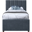Meridian Furniture Hudson Navy Vegan Leather Twin Trundle Bed