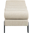 Meridian Furniture Akeela Beige Linen Textured Fabric Bench