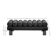 Meridian Furniture Akeela Black Linen Textured Fabric Bench