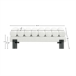 Meridian Furniture Akeela Cream Linen Textured Fabric Bench