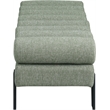 Meridian Furniture Akeela Green Linen Textured Fabric Bench