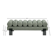 Meridian Furniture Akeela Green Linen Textured Fabric Bench