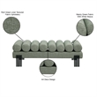 Meridian Furniture Akeela Green Linen Textured Fabric Bench