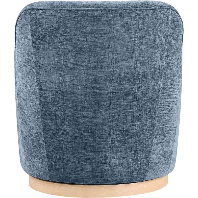 Meridian Furniture Clarita Light Blue Chenille Fabric Swivel Accent Chair