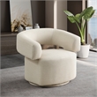 Meridian Furniture Niya Beige Linen Textured Fabric Swivel Accent Chair