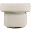 Meridian Furniture Niya Beige Linen Textured Fabric Swivel Accent Chair